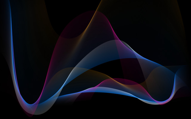Black background blue pink wave free wallpaper for desktop - medium preview image