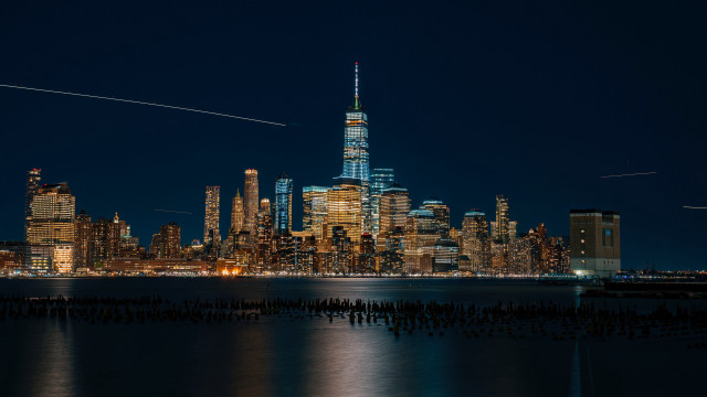 City skyline night empire building #4 free wallpaper for desktop - medium preview image