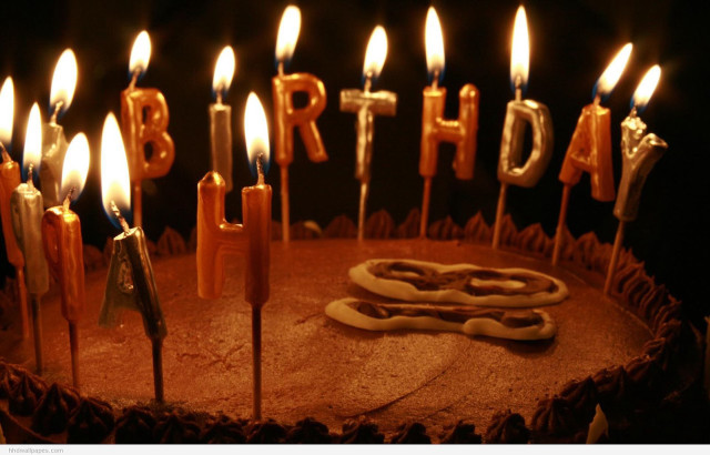 Birthday cake candles pretzel happy #2 free wallpaper for desktop - medium preview image