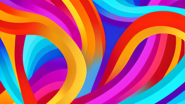 Colorful lines abstract swirly vibrant free wallpaper for desktop - medium preview image