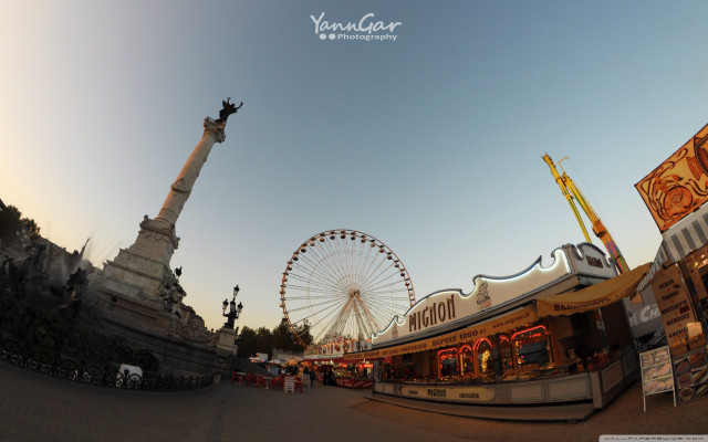 Carnival ferris wheel dusk dawn free wallpaper for desktop - medium preview image