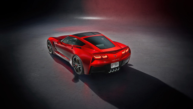 Red sports car dark room #78 free wallpaper for desktop - medium preview image