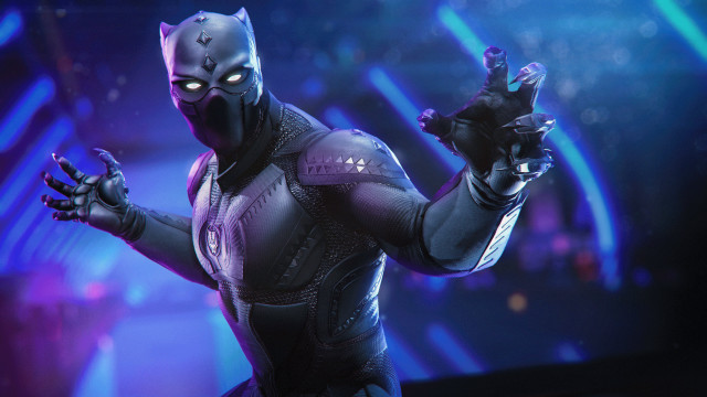Black cat man glowing eyes free wallpaper for desktop - medium preview image