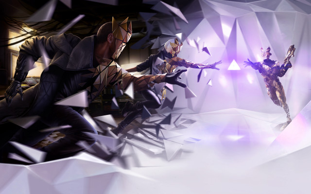 Group people room purple light free wallpaper for desktop - medium preview image