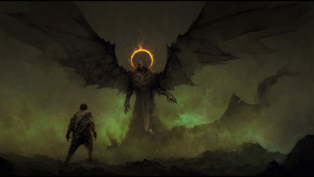 Man demon forest glowing ring free wallpaper for desktop - medium preview image