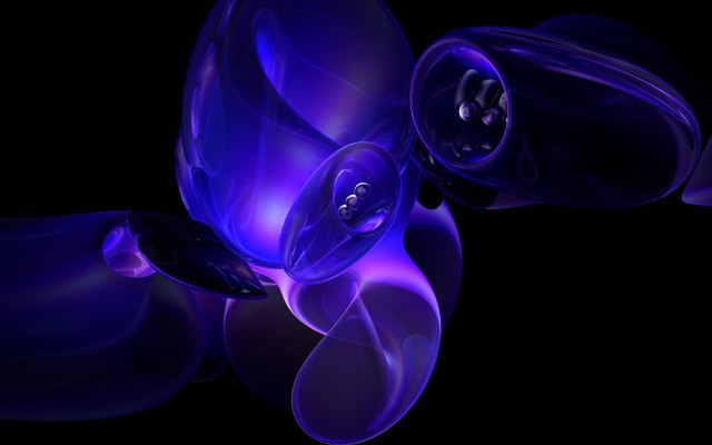 Blue abstract orb glowing purple free wallpaper for desktop - medium preview image