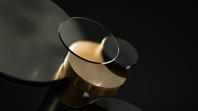 Table mirror black background gold free wallpaper for desktop - medium preview image