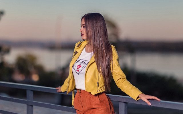 Woman bridge outstretched hands fashion free wallpaper for desktop - medium preview image