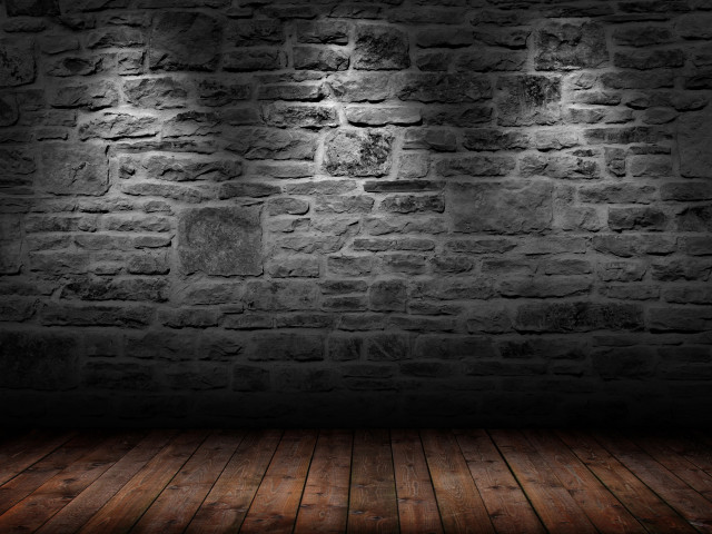 Dark room brick wall wooden #5 free wallpaper for desktop - medium preview image