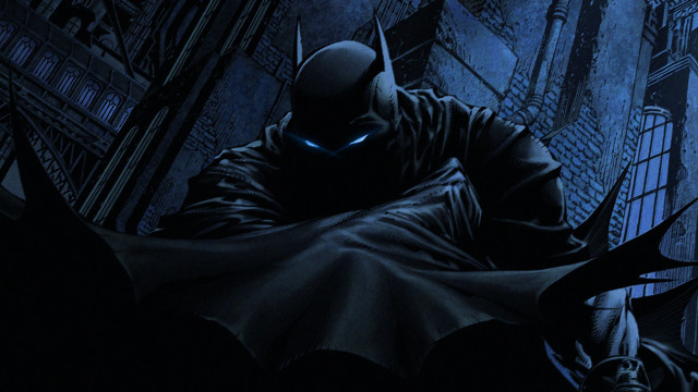 Batman darkcity bat symbolism comicpanel free wallpaper for desktop - medium preview image