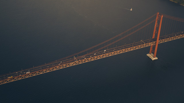 Bridge water boat scenery girl free wallpaper for desktop - medium preview image