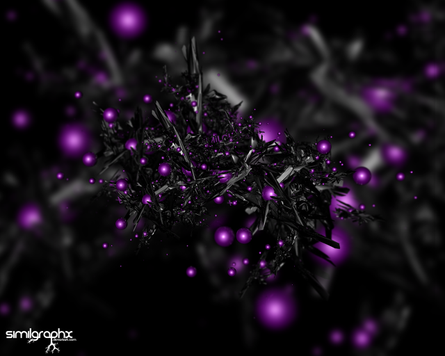 Black purple plant bokeh lights free wallpaper for desktop - medium preview image