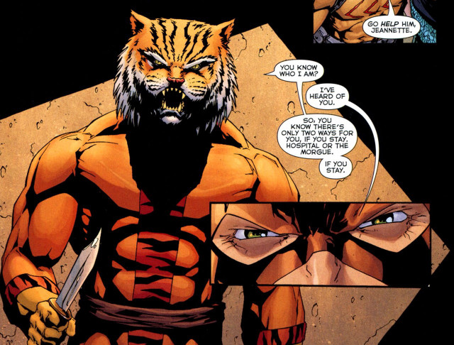 Tiger man comic page background free wallpaper for desktop - medium preview image