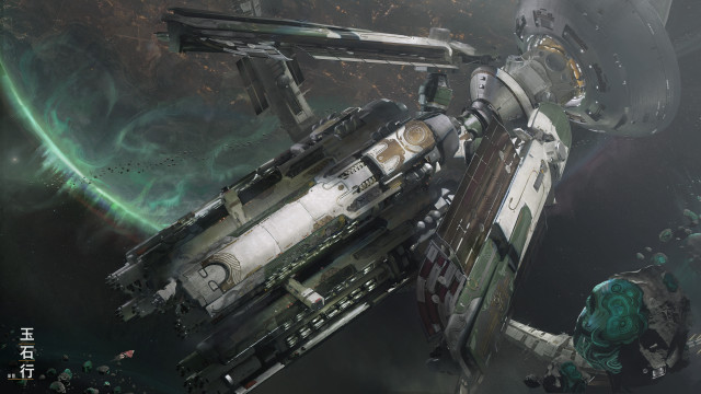 Sci fi fighter ship space #4 free wallpaper for desktop - medium preview image