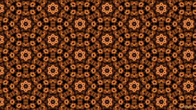 Intricate orange black circles pattern free wallpaper for desktop - medium preview image