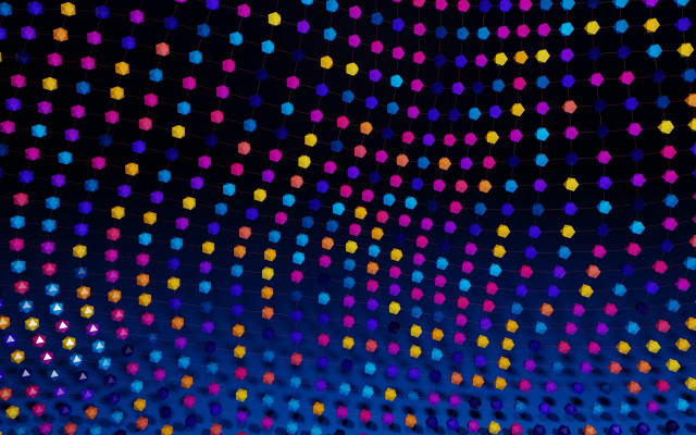 Colorful dots blue black generative free wallpaper for desktop - medium preview image