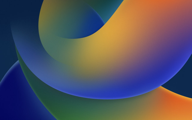 Colorful abstract curved blue yellow free wallpaper for desktop - medium preview image
