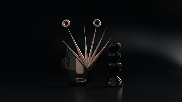 Black vase sticks black object free wallpaper for desktop - medium preview image