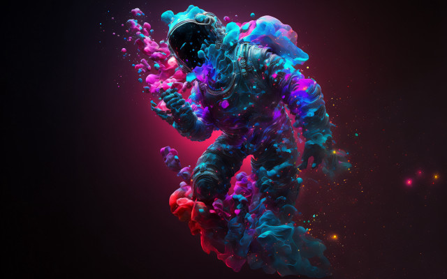 Colorful float nebula space galaxy free wallpaper for desktop - medium preview image