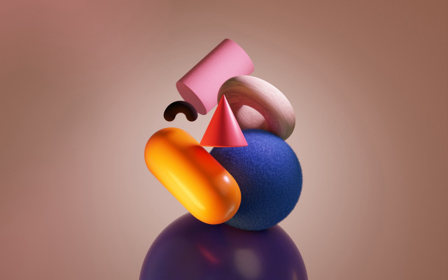 Colorful object on ball table free wallpaper for desktop - medium preview image