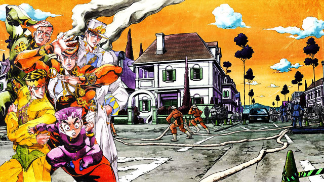 Group people building sky street free wallpaper for desktop - medium preview image