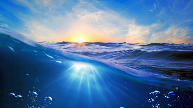 Sunrise ocean wave clouds beach free wallpaper for desktop - medium preview image