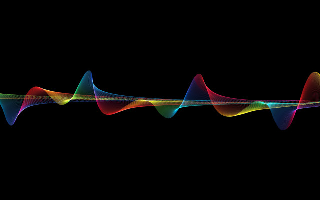 Colorful sound wave white line #2 free wallpaper for desktop - medium preview image