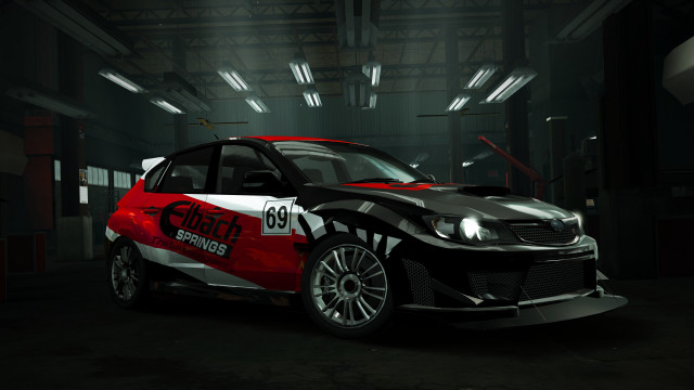 Car number garage lights stripe free wallpaper for desktop - medium preview image