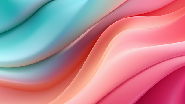 Colorful wavy background pink blue free wallpaper for desktop - medium preview image