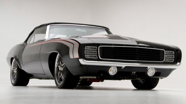 Black white muscle car red free wallpaper for desktop - medium preview image