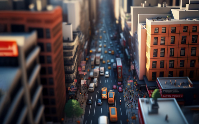 City street traffic tokyo bokeh free wallpaper for desktop - medium preview image