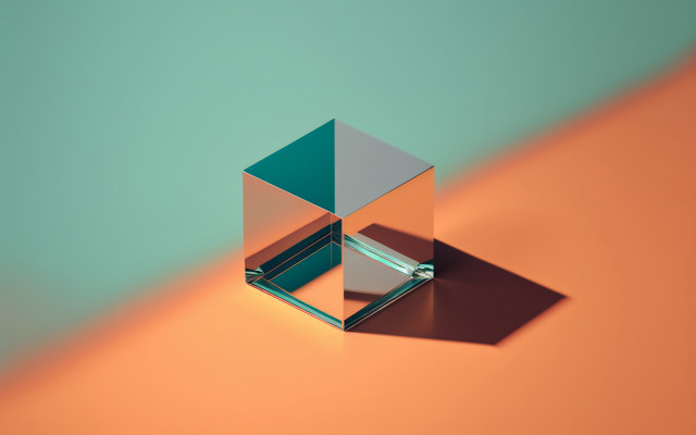 Crystal glass shadow raytracing 3d free wallpaper for desktop - medium preview image
