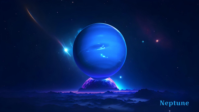 Blue sphere star background planet free wallpaper for desktop - medium preview image