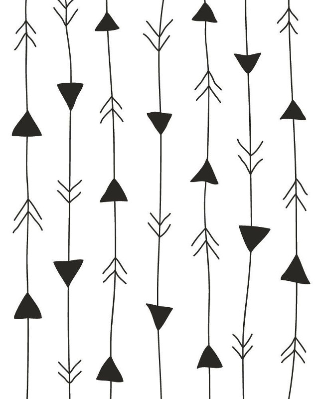 Arrows black white ink drawing free wallpaper for mobile - medium preview image