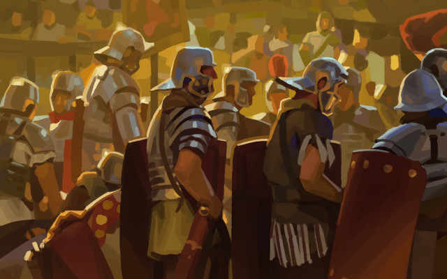 Roman armor group crowd antipodeans free wallpaper for desktop - medium preview image