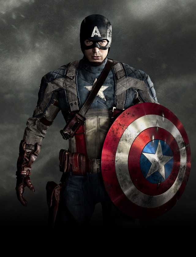Captain america costume man holding free wallpaper for mobile - medium preview image