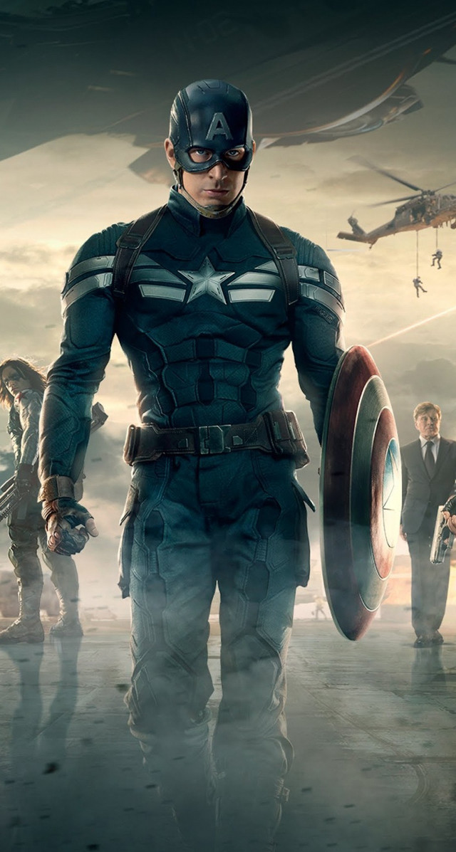 Captain america heroic group military free wallpaper for mobile - medium preview image