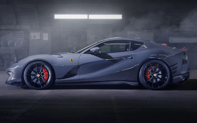 Grey sports car dark garage free wallpaper for desktop - medium preview image