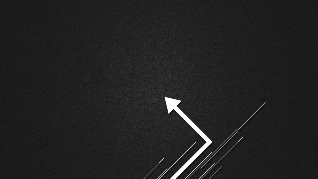 Black white arrow left minimalism free wallpaper for desktop - medium preview image