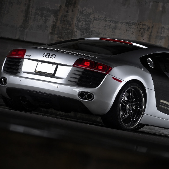 Silver sports car parking garage #3 free wallpaper for tablet - medium preview image