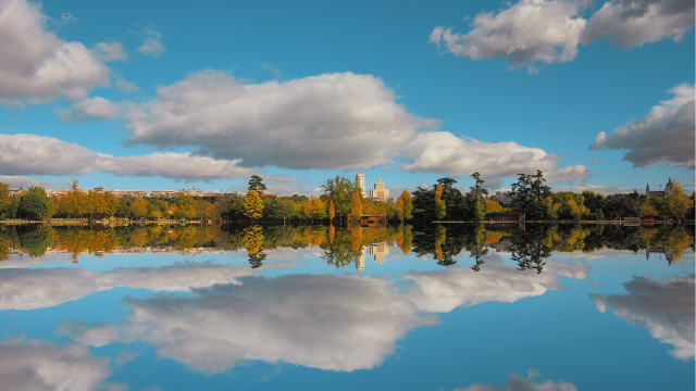 Lake trees clouds blue sky #5 free wallpaper for desktop - medium preview image