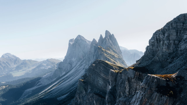 Mountain range rocks trees background free wallpaper for desktop - medium preview image
