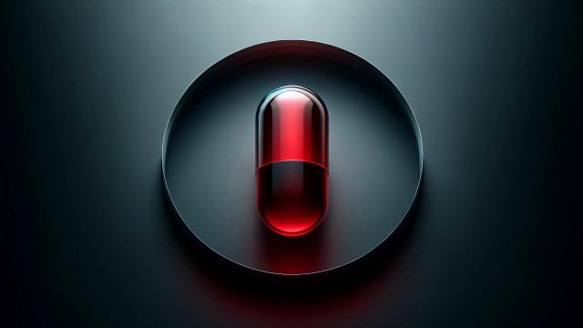 Red object black circle red free wallpaper for desktop - medium preview image