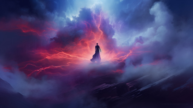 Mountain sky clouds bright light free wallpaper for desktop - medium preview image