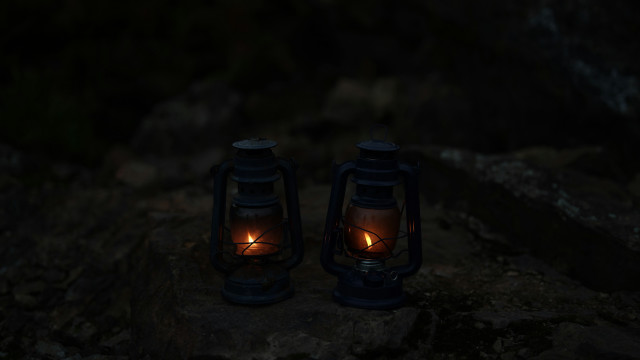 Lanterns rock candle dark neo free wallpaper for desktop - medium preview image