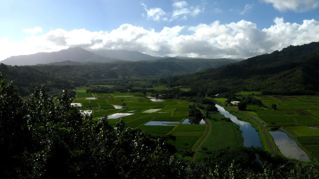 Valley river mountains clouds panorama free wallpaper for desktop - medium preview image