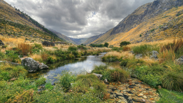 River valley mountains cloudy sky #4 free wallpaper for desktop - medium preview image