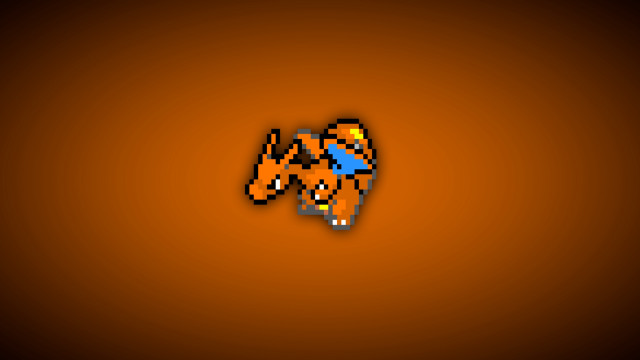 Pixel art dog blue collar free wallpaper for desktop - medium preview image