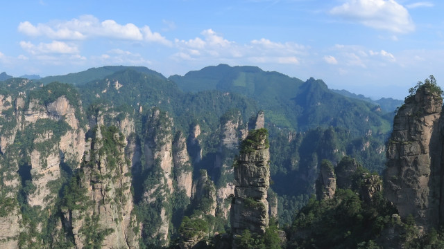 Mountain range trees clouds lake #2 free wallpaper for desktop - medium preview image