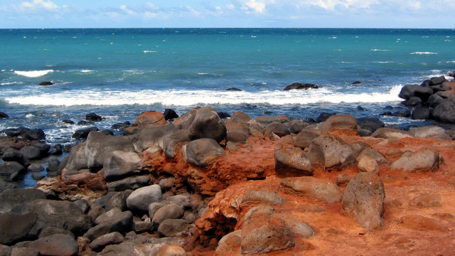 Rocky beach water sky mountains #2 free wallpaper for desktop - medium preview image